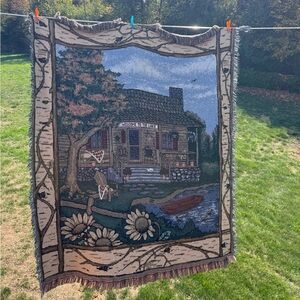 Rustic Cabin By The Lake Throw